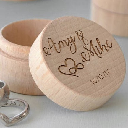 Personalized Rustic Wedding Ring Box