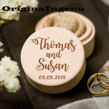 Personalized Rustic Wedding Ring Box