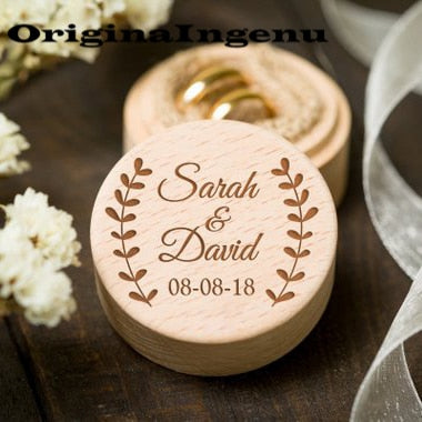 Personalized Rustic Wedding Ring Box