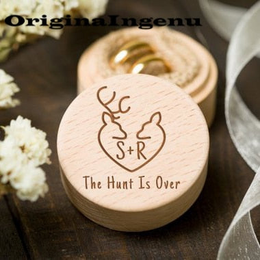 Personalized Rustic Wedding Ring Box