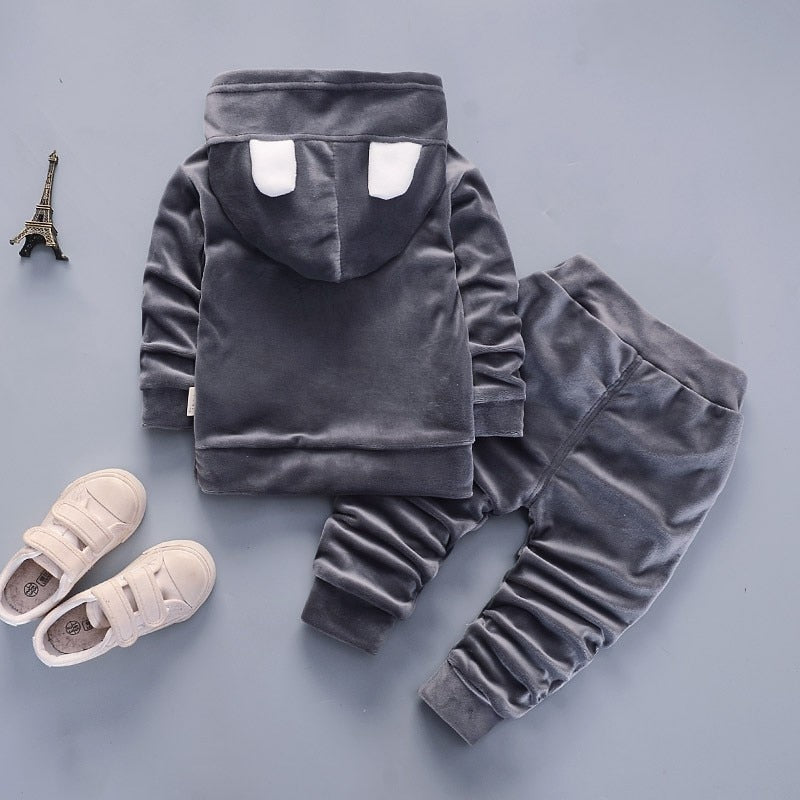 Children Cartoon Clothing 2Pc Set Sweatpants Sweater