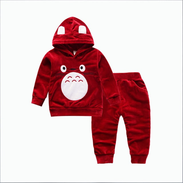 Children Cartoon Clothing 2Pc Set Sweatpants Sweater