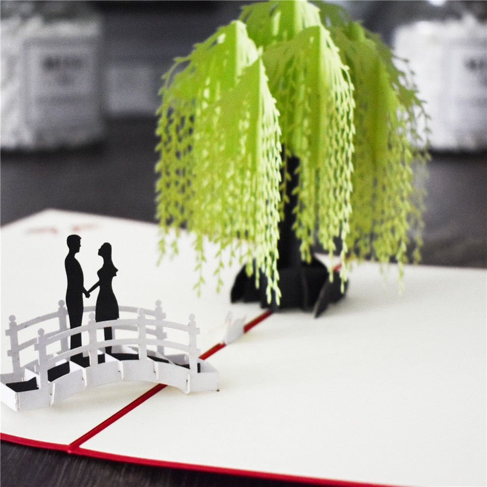 3D Pop Up Valentines Wedding Love Engagement Card