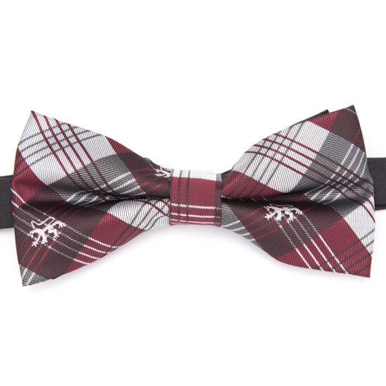 Mens Stripe Dots Plaid Bowtie