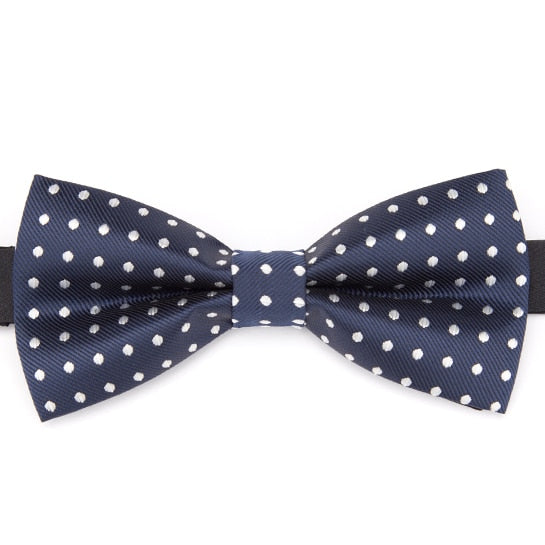 Mens Stripe Dots Plaid Bowtie