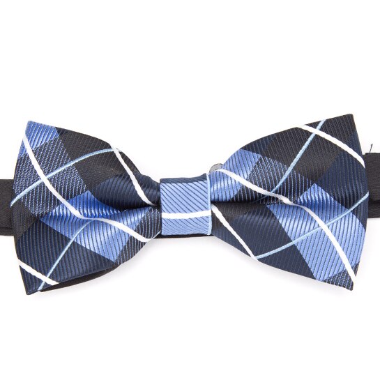 Mens Stripe Dots Plaid Bowtie