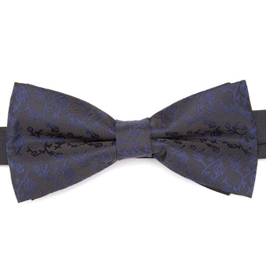 Mens Stripe Dots Plaid Bowtie