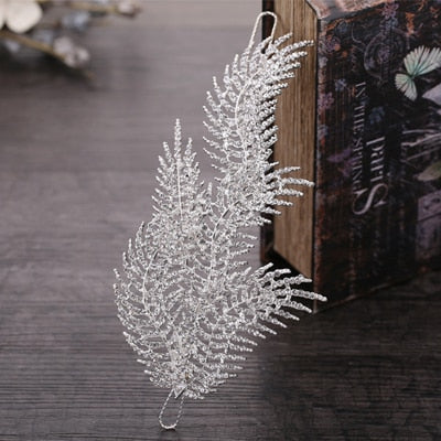 Vintage Silver Leaf Wedding Bridal Hair Accessories