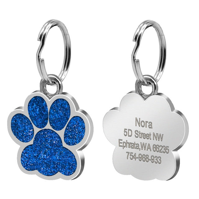 Paw Custom Dog Tag Pet Collar ID Name Tags