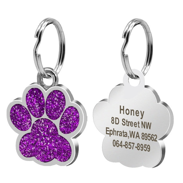 Paw Custom Dog Tag Pet Collar ID Name Tags