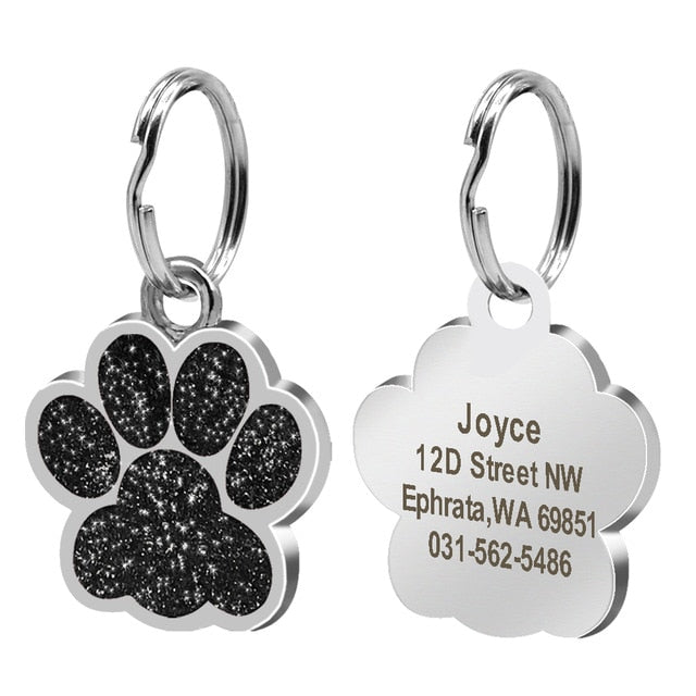 Paw Custom Dog Tag Pet Collar ID Name Tags