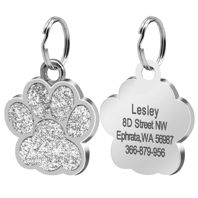 Paw Custom Dog Tag Pet Collar ID Name Tags