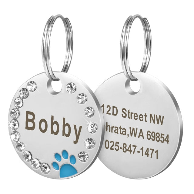 Paw Custom Dog Tag Pet Collar ID Name Tags