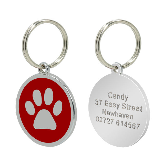 Paw Custom Dog Tag Pet Collar ID Name Tags