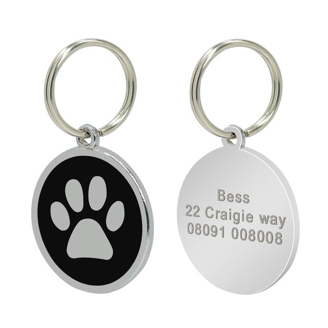 Paw Custom Dog Tag Pet Collar ID Name Tags