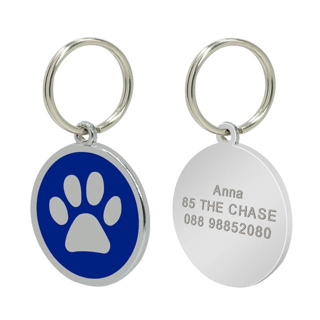 Paw Custom Dog Tag Pet Collar ID Name Tags