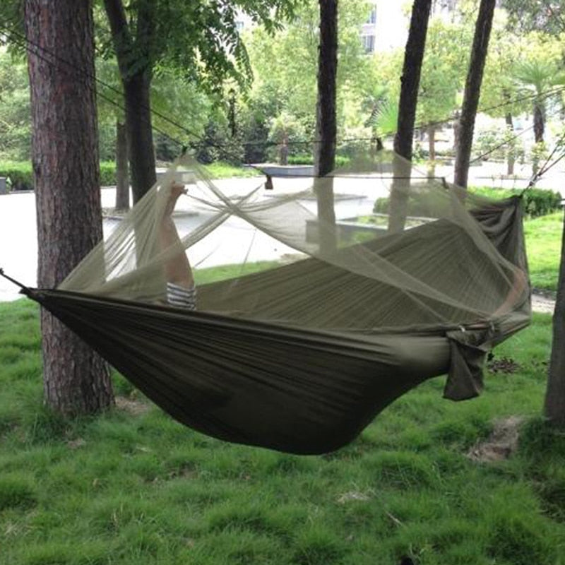 1-2 Person Outdoor Camping Hammock w/ Mosquito Net