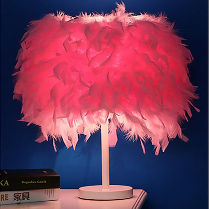 Featherly Ostrich Lamp Decor