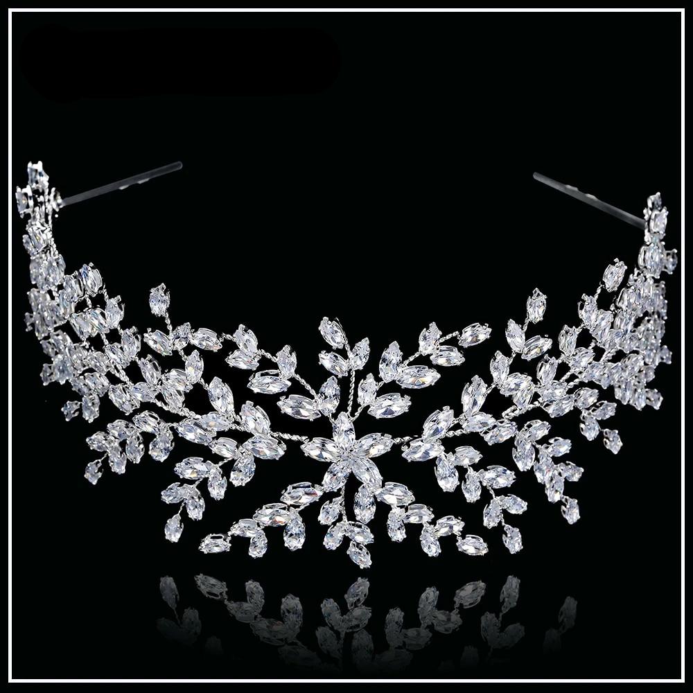 Bride Crown Crystals Tiara Hair Accessories