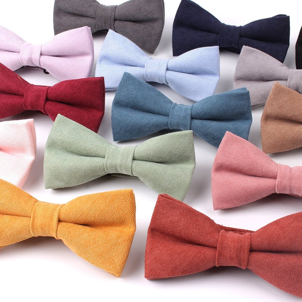 Men Bow Tie Classic Solid Colors For Casual Business Or Party