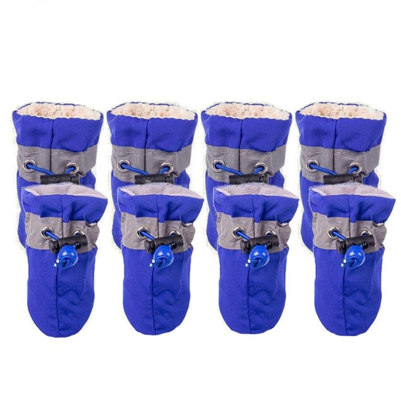 Winter Warm Dog Shoes Anti-slip Boots Socks 4pcs