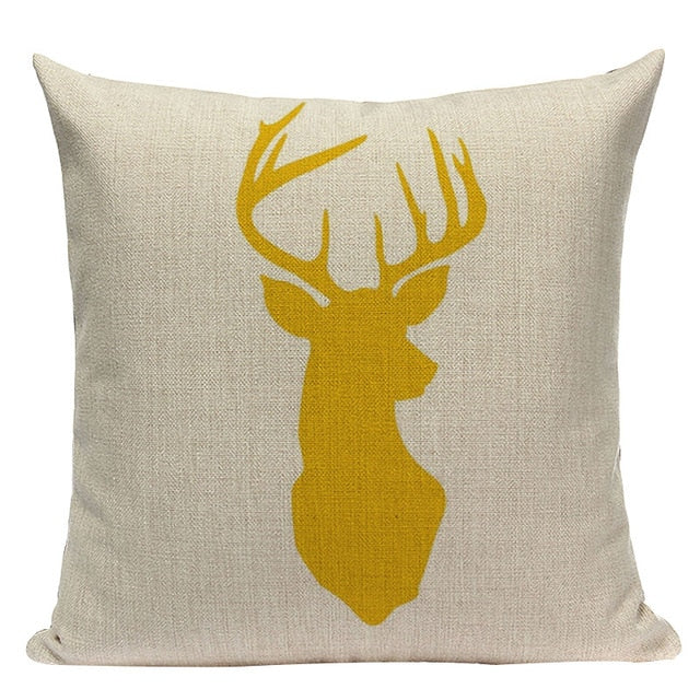 Yellow Pillow Case Geometric Cover Nordic Decor