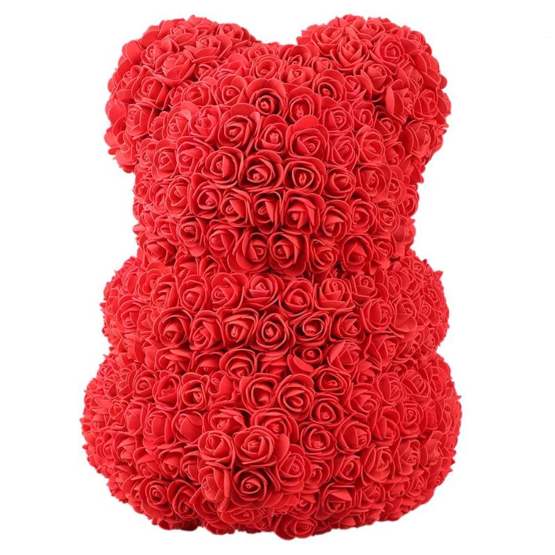 40cm Teddy Bear Rose with Heart Flower Artificial Gift