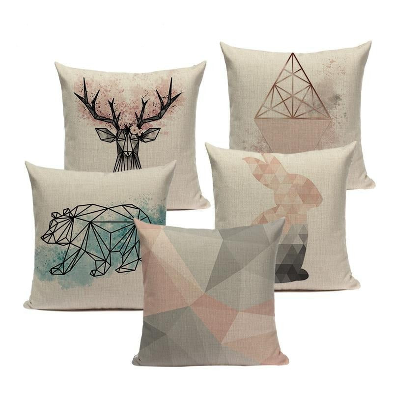 Nordic Geometry Cushion Cover Decor Throw Pillow Case