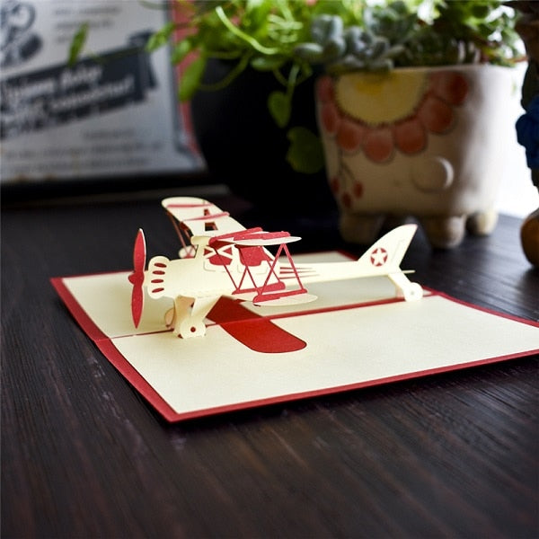 3D Pop Up Cards Birthday Train Plain Sailboat Bike Guitar