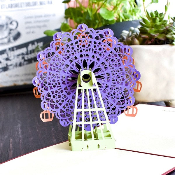 3D Pop Up Cards Birthday Train Plain Sailboat Bike Guitar