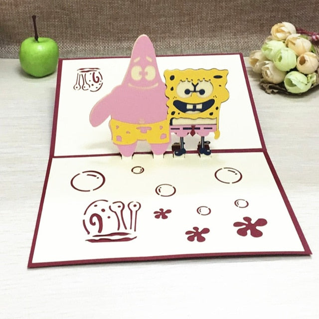 Birthday Love Postcard Greeting 3D Pop Up Cards