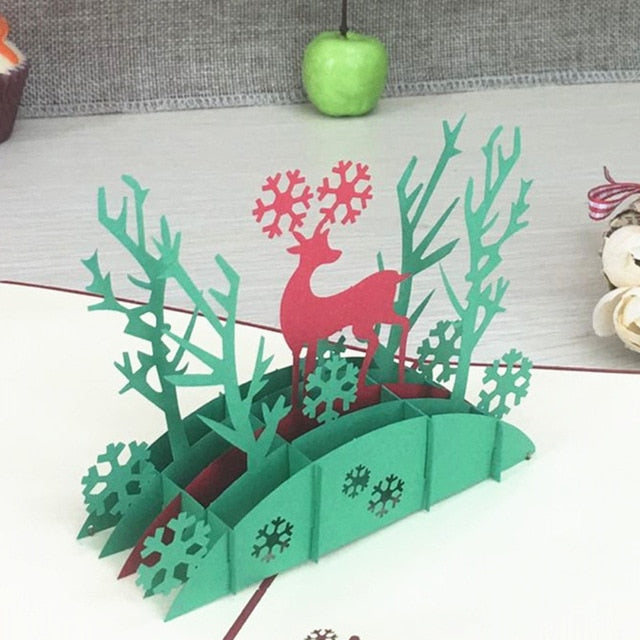 Birthday Love Postcard Greeting 3D Pop Up Cards