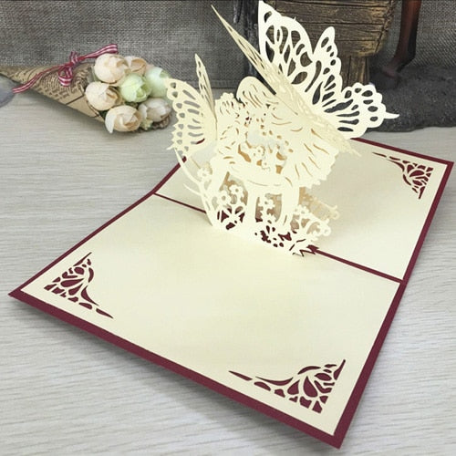 Birthday Love Postcard Greeting 3D Pop Up Cards
