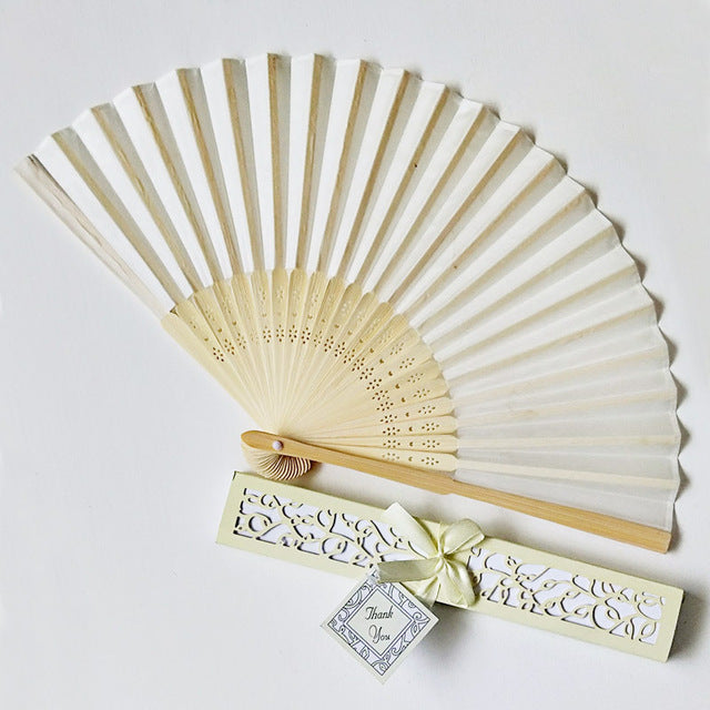 30pcs Personalized Folded Hand Silk Fans