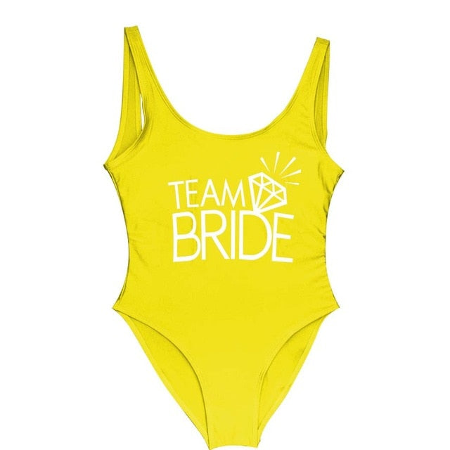 Team BRIDE One Piece Swimsuit Bachelorette