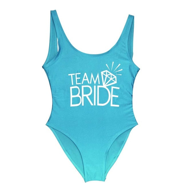 Team BRIDE One Piece Swimsuit Bachelorette