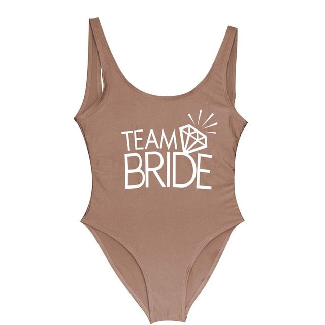 Team BRIDE One Piece Swimsuit Bachelorette