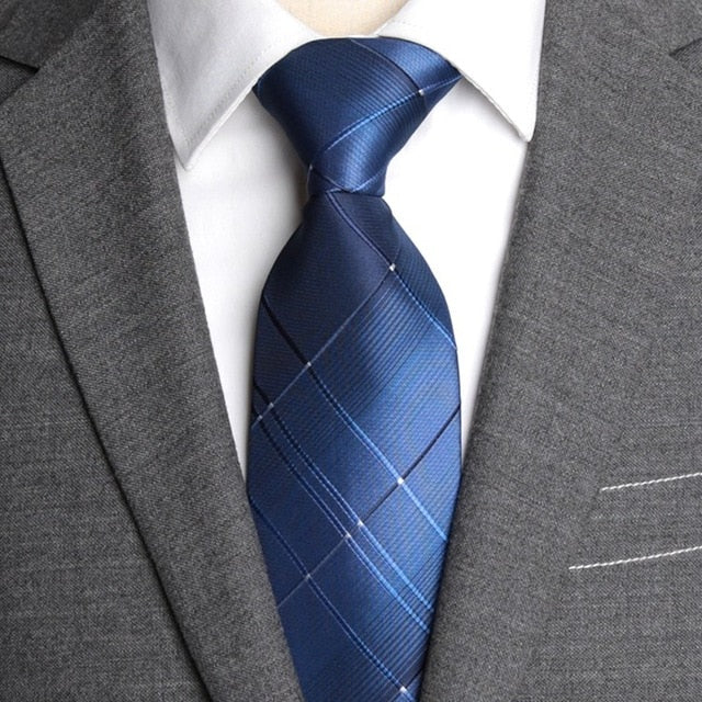 8 CM Business Formal Tie Pencil Striped