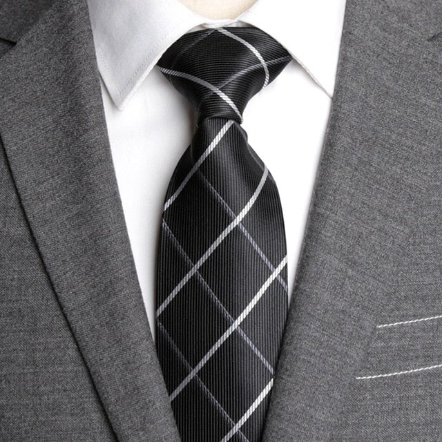 8 CM Business Formal Tie Pencil Striped