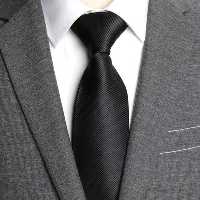 8 CM Business Formal Tie Pencil Striped