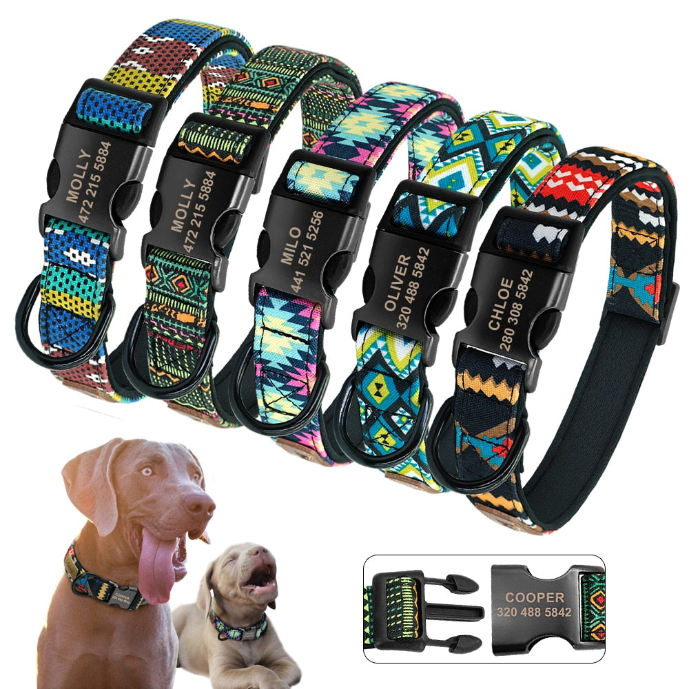 Personalized Collar Pet Name Tag ID Nameplate