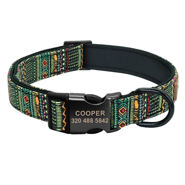 Personalized Collar Pet Name Tag ID Nameplate