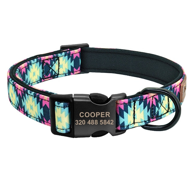Personalized Collar Pet Name Tag ID Nameplate