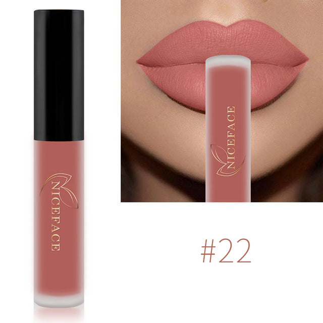 34 Colors Nude Matte Liquid Lipstick Waterproof Long Lasting Moisturizing Makeup Cosmetics