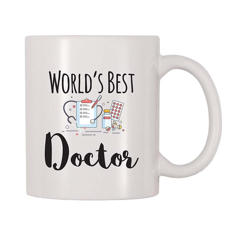 Worlds Best Doctor Coffee Mug Funny Milk cup 11 Ounces Inspirational Gift
