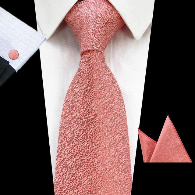 New Fashion Silk Tie Men's 8cm Solid Colors