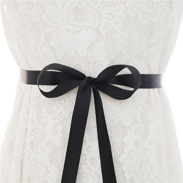 Crystal Pearl Bridal Belt Sash Ribbon