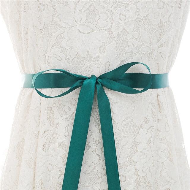 Crystal Pearl Bridal Belt Sash Ribbon