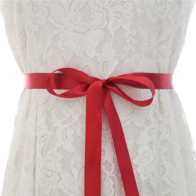 Crystal Pearl Bridal Belt Sash Ribbon