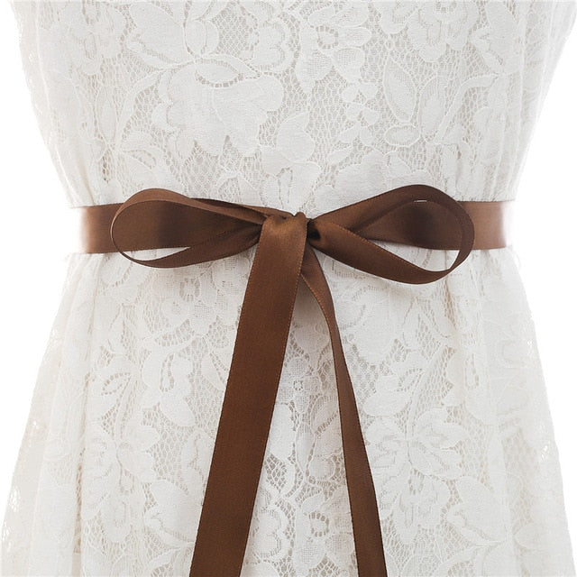 Crystal Pearl Bridal Belt Sash Ribbon